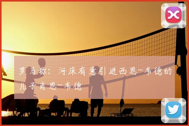 罗马称：河床有意引进西恩-韦德的儿子肖恩-韦德